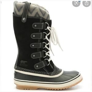 Sorel Joan of Arctic Knit Black Winter Boots